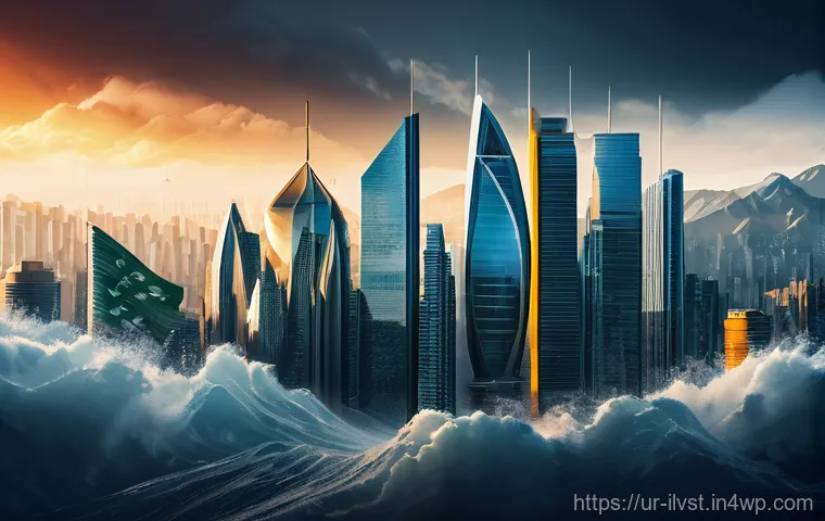 사모펀드 투자 리포트 작성법 - **Global Economic Volatility and Private Equity as a Beacon**
    "A visually striking depiction of ...