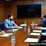 사모펀드의 기초부터 고급 투자 전략 - A professional business meeting scene featuring a diverse group of experienced investors and financi...