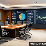 사모펀드가 제시하는 새로운 투자 기회 - A sophisticated business setting featuring a diverse group of Pakistani investors in traditional and...